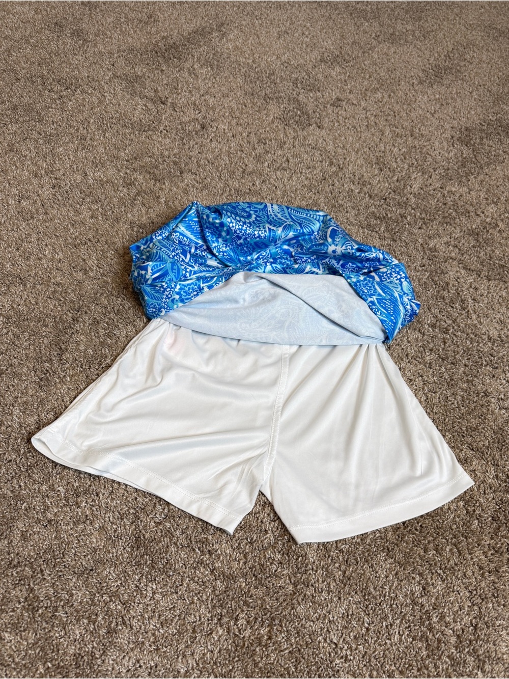 Stella Parker Blue White Floral Paisley Short Skirt Medium Active Pickleball - Picture 5 of 9